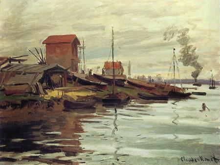 Claude Monet The Seine at Petit Gennevilliers Germany oil painting art
